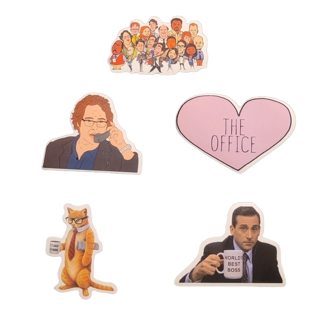 NEW! The Office Random Vinyl 5Pc Funny Laptop Stickers NEW